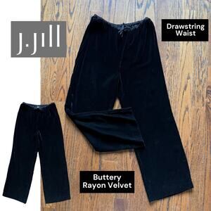 Black Rayon Velvet Pants Drawstring SpecialOccasion Party Christmas Fall Winter